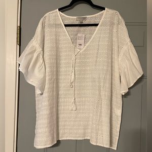Brand new eyelet top